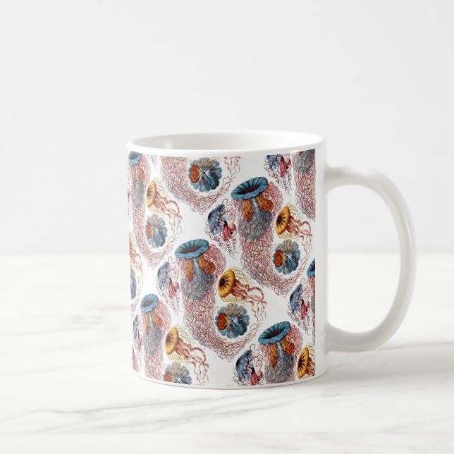 Caneca De Café O disco Medusae de Ernst Haeckel (Direita)
