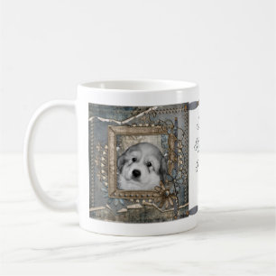 Caneca De Café O dobro do filhote de cachorro de grandes Pyrenees