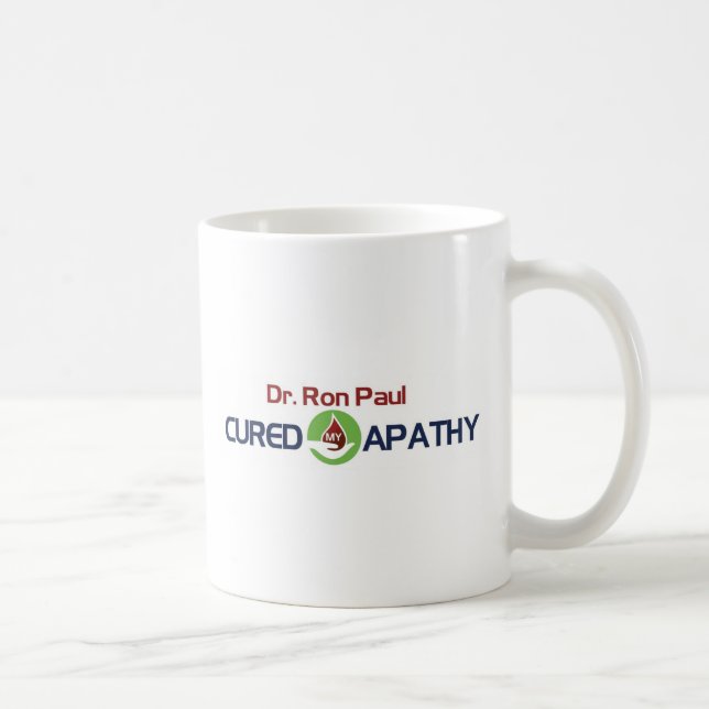 Caneca De Café O Dr. Ron Paul curou minha apatia (Direita)