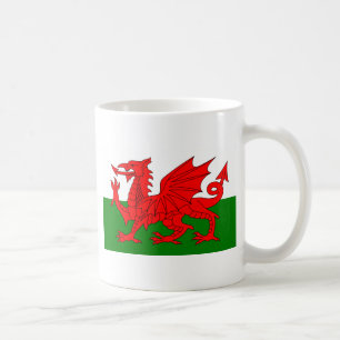 Caneca De Café O dragão vermelho [bandeira de Wales]