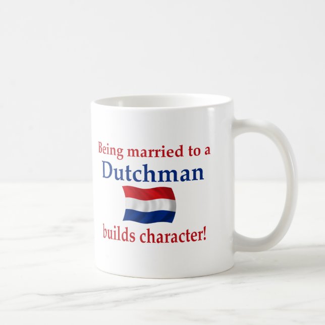 Caneca De Café O Dutch constrói o caráter (Direita)