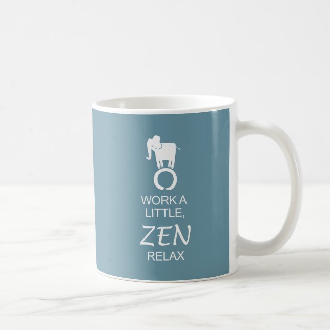 Caneca De Café O elefante Enso do zen relaxa (Direita)