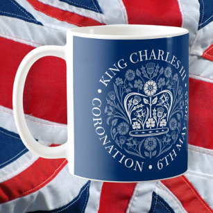 Caneca De Café O emblema da coroação do rei Charles 2023