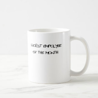 Caneca De Café O empregado o mais mau do mês