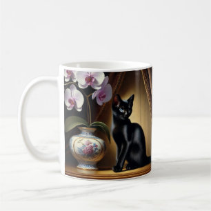 Caneca De Café "O Encanto Felino: GCaneca branca clássica, 325 ml