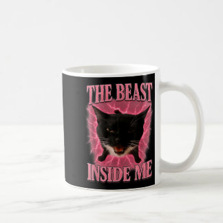 Caneca De Café O Engraçado Meme de Gato Por Dentro de Mim Homens