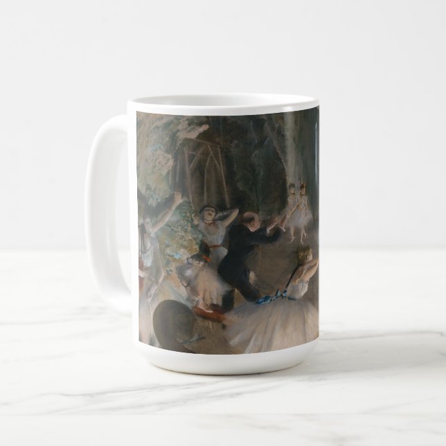 Caneca De Café O ensaio no palco de Degas: (Frente Esquerda)