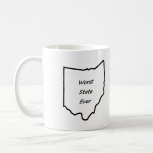 Caneca De Café O estado o mais mau de Ohio nunca