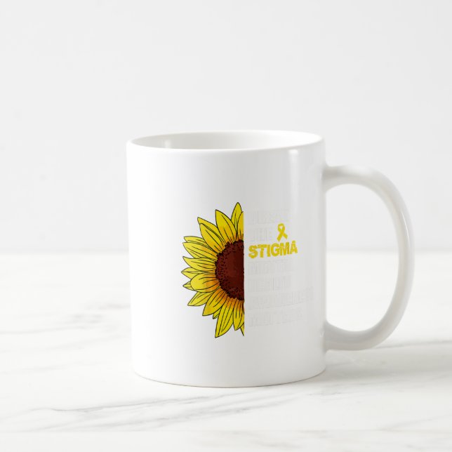 Caneca De Café O Estigma Problemas de Conscientização sobre Saúde (Direita)