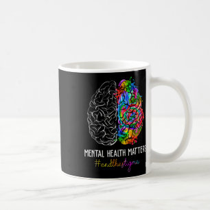 Caneca De Café O Estigma Problemas de Saúde Mental Sensibilização