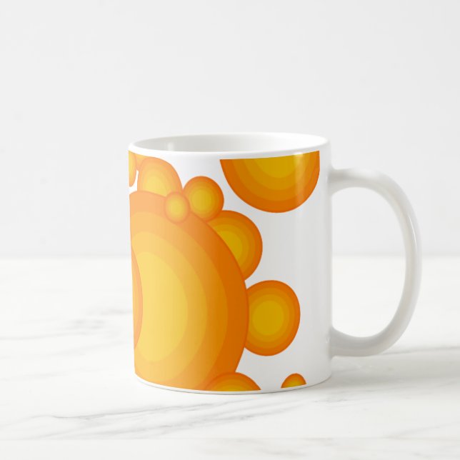 Caneca De Café O estilo dos anos 70 laranja (Direita)