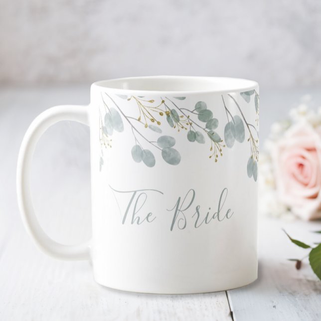 Caneca De Café O Eucalyptus Rustic da Noiva (The Bride Wedding Mug)