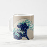 Caneca De Café O Excelente Hokusai desceu de Kanagawa. Vintage ja<br><div class="desc">Katsushika Hokusai "A Onda de Excelente de Kanagawa". Ilustração náutica do japão Vintage.</div>