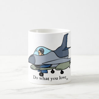 Caneca De Café O F16, faz o que você ama, TM