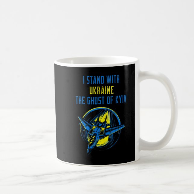 Caneca De Café O Fantasma de Kiev I com a Ucrânia (Direita)