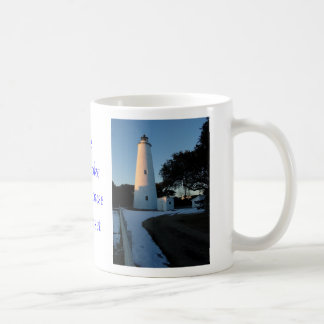 Caneca De Café O farol de Ocracoke no por do sol