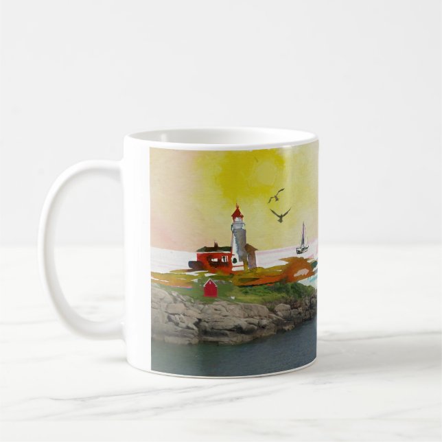 Caneca De Café O Farol no Chá das Rochas ou (Esquerda)