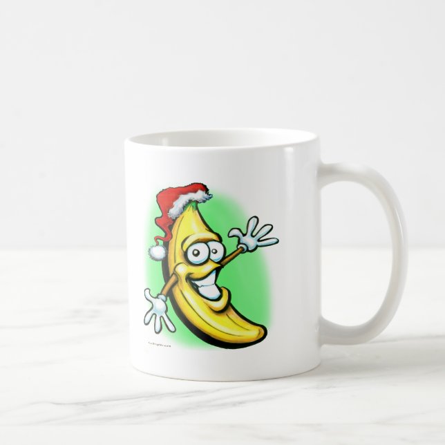 Caneca De Café O feliz ano novo da banana do Feliz Natal (Direita)
