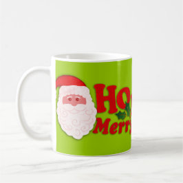 Caneca De Café O Feliz Natal do papai noel "Ho Ho Ho" esverdeia a