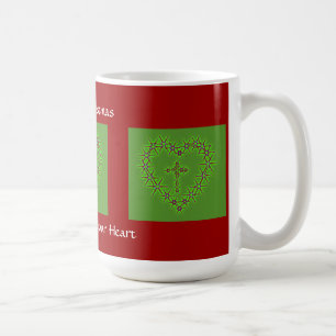 CANECA DE CAFÉ O FELIZ NATAL PODE JESUS VIVER EM SEU CORAÇÃO