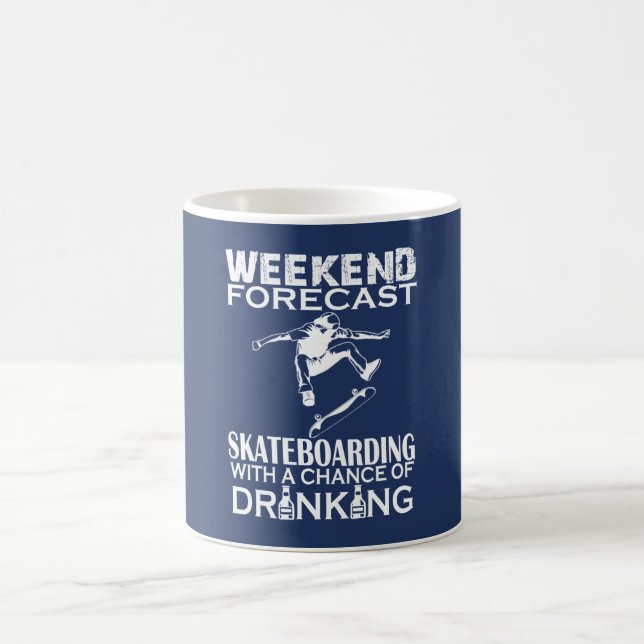 CANECA DE CAFÉ O FIM DE SEMANA PREVIU SKATEBOARDING (Centro)
