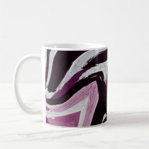 Caneca De Café O fundo abstrato gráfico de traçado do pincel. Art