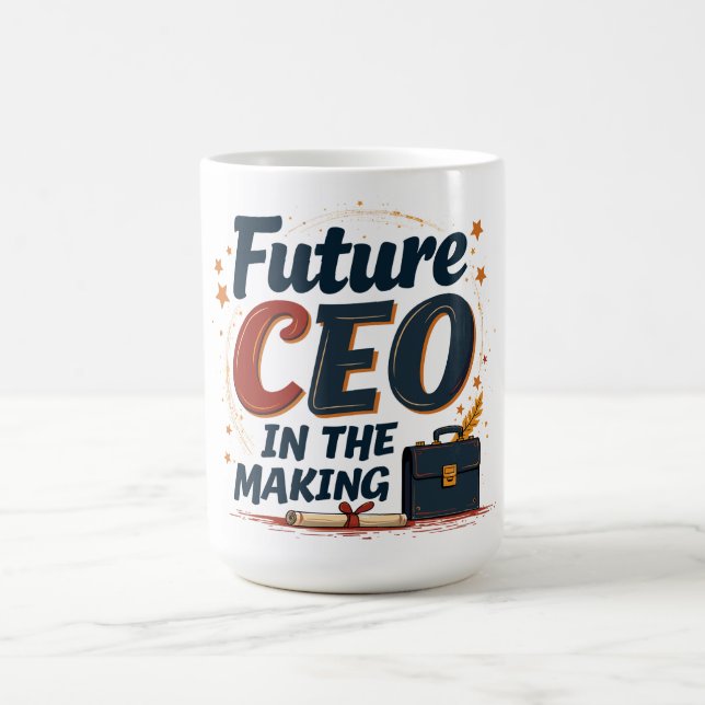 Caneca De Café O futuro CEO no Fazer (Centro)