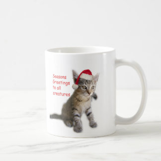 Caneca De Café O gatinho de Tracy, cumprimentos das estações