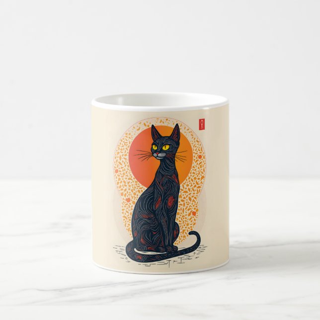Caneca De Café O Gato Artístico (Centro)