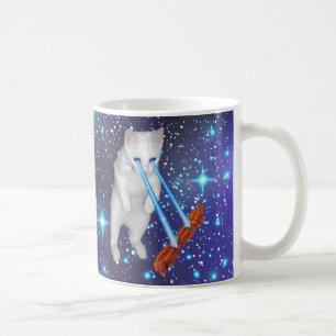 Caneca De Café O gato com laser Eyes o bacon do cozinhar no