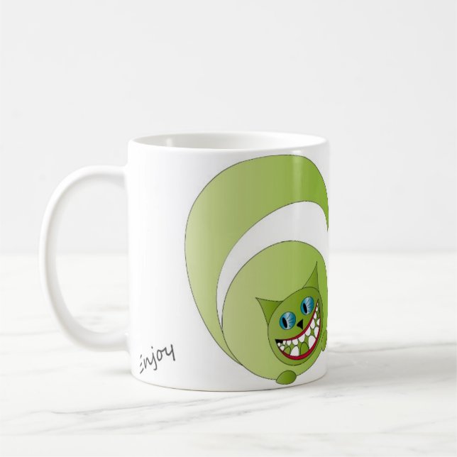 Caneca De Café O gato de Cheshire da caneca, aprecia (Esquerda)