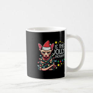 Caneca De Café O Gato Irritado De Natal É Um Gato Jolly Suficient