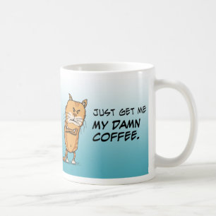 Caneca De Café O gato mal-humorado quer o café