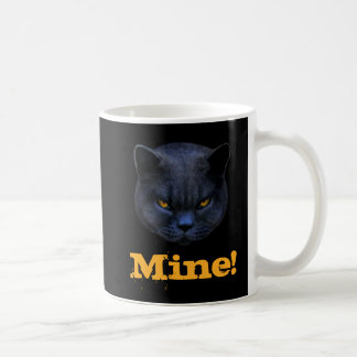 Caneca De Café O gato transversal engraçado diz meus!