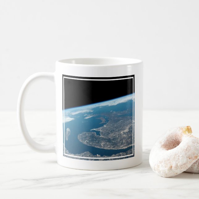 Caneca De Café O Golfo De Ruas, Lawrence E Canadá. (Com Donut)