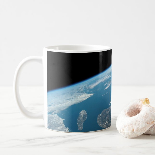 Caneca De Café O Golfo De Ruas, Lawrence E Canadá. (Com Donut)