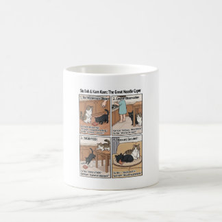 Caneca De Café O Grande Caso do Macarrão Gato Cômico