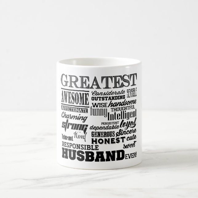 Caneca De Café O grande doce do marido nunca personalizado (Centro)