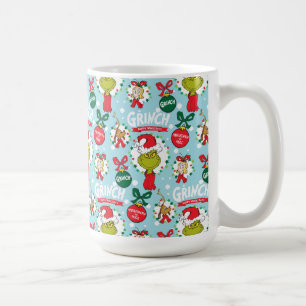 Caneca De Café O Grinch Padrão Feliz Wholidays