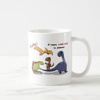 Caneca De Café O grupo bonito de dinossauros Rawr significa que