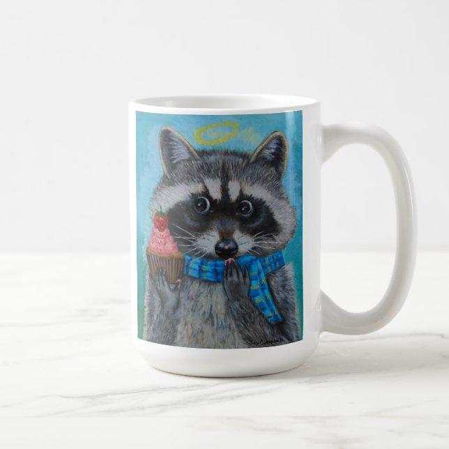 Caneca De Café "O guaxinim pequeno do cupcake celestial " ama seu (Direita)
