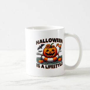 Caneca De Café O Halloween É Um Dia das Bruxas Louco De Estilo De