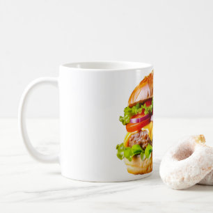 Caneca De Café O hambúrguer empilhado de SlipperyJoe