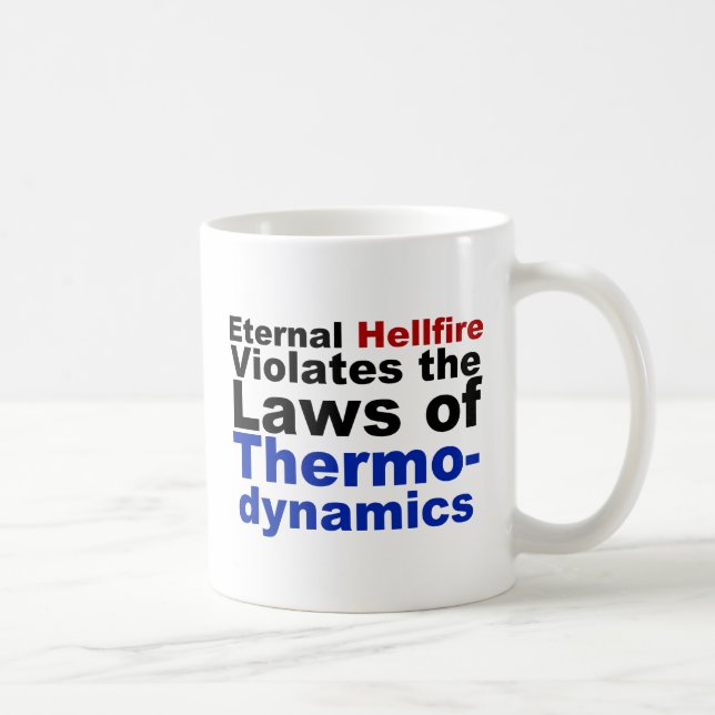 Caneca De Café O Hellfire eterno viola o termodinâmica (Direita)