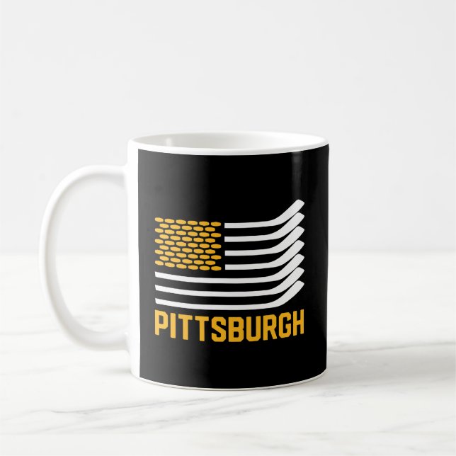 Caneca De Café O Hockey De Pittsburgh É Americano (Esquerda)