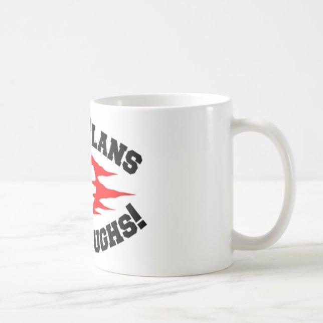 CANECA DE CAFÉ O HOMEM PLANEIA RISOS DO DEUS! (Direita)