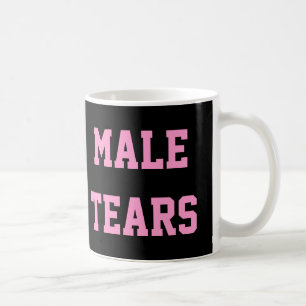 Caneca De Café O homem rasga o preto cor-de-rosa irónico de