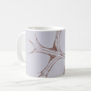 Caneca De Café O impressão da folha da natureza, folhas do