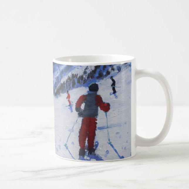 Caneca De Café O instrutor Mottaret do esqui (Direita)