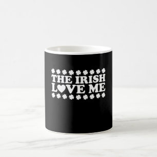 Caneca De Café O Irlandês Me Ama Shamrock Dia de São Patrício Ret